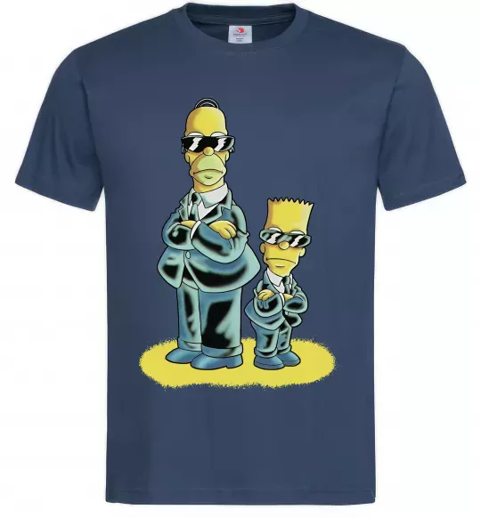 Чоловіча футболка The Simpsons MiB Темно-синій фото