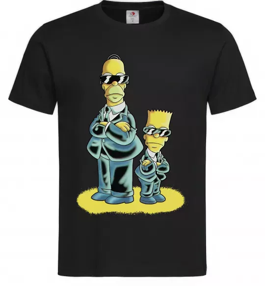 Чоловіча футболка The Simpsons MiB Чорний фото
