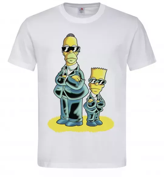 Чоловіча футболка The Simpsons MiB Білий фото