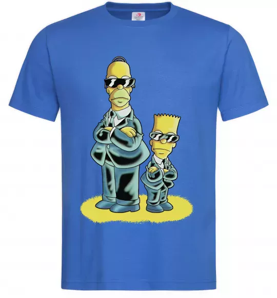 Чоловіча футболка The Simpsons MiB Яскраво-синій фото