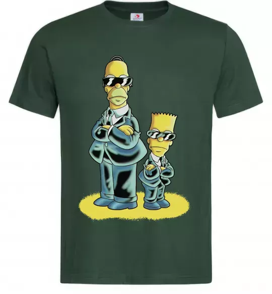 Чоловіча футболка The Simpsons MiB Темно-зелений фото