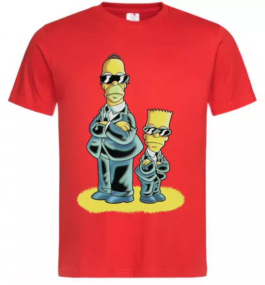 Чоловіча футболка The Simpsons MiB Червоний фото