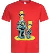 Чоловіча футболка The Simpsons MiB Червоний фото