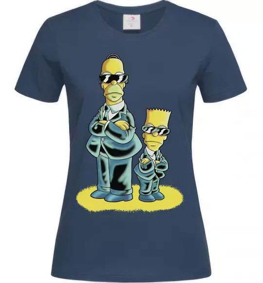 Женская футболка The Simpsons MiB Темно-синий фото