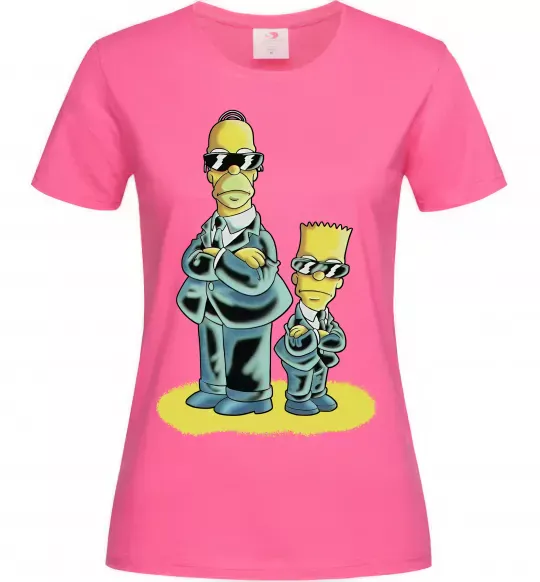 Женская футболка The Simpsons MiB Ярко-розовый фото