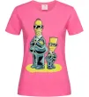 Женская футболка The Simpsons MiB Ярко-розовый фото
