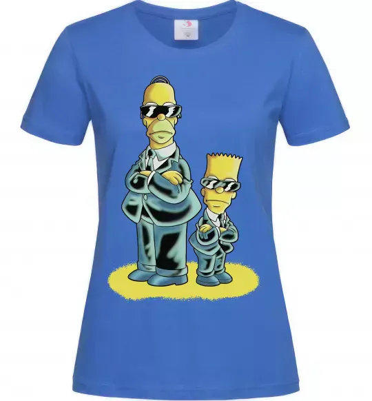 Женская футболка The Simpsons MiB Ярко-синий фото