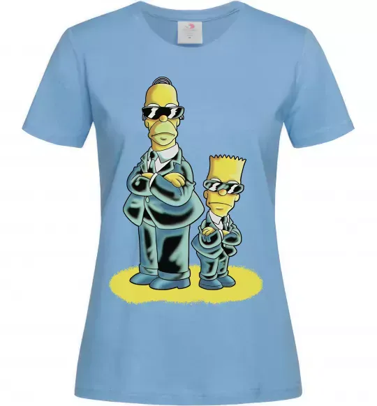 Женская футболка The Simpsons MiB Голубой фото