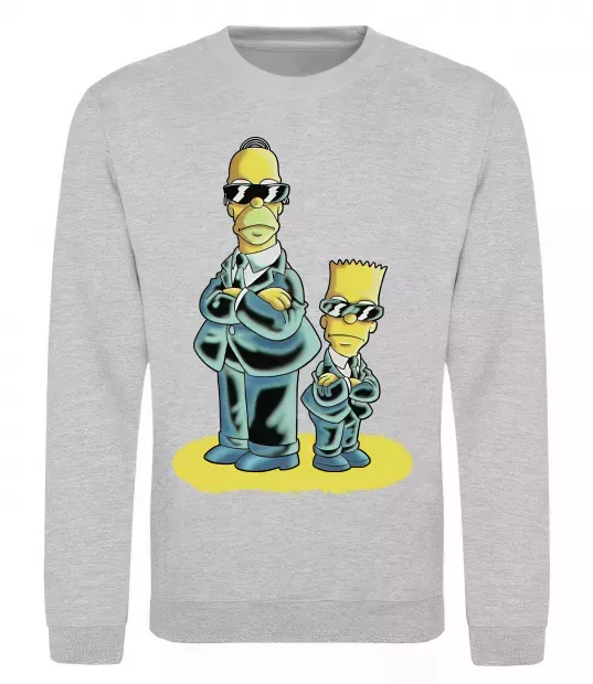 Свитшот The Simpsons MiB Серый меланж фото
