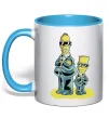 Чашка с цветной ручкой The Simpsons MiB Голубой фото