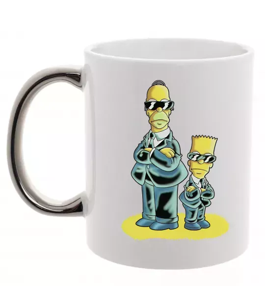 Чашка с цветной ручкой The Simpsons MiB Серебро фото