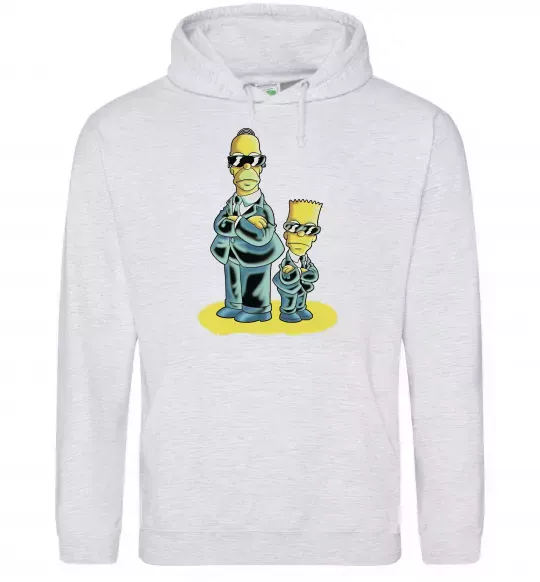 Жіноча толстовка (худі) The Simpsons MiB Сірий меланж фото