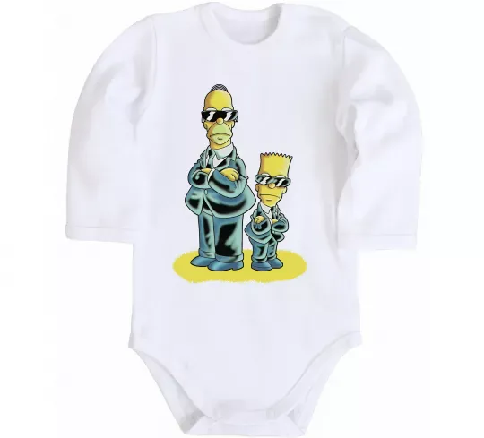 Дитячий бодік The Simpsons MiB Білий фото