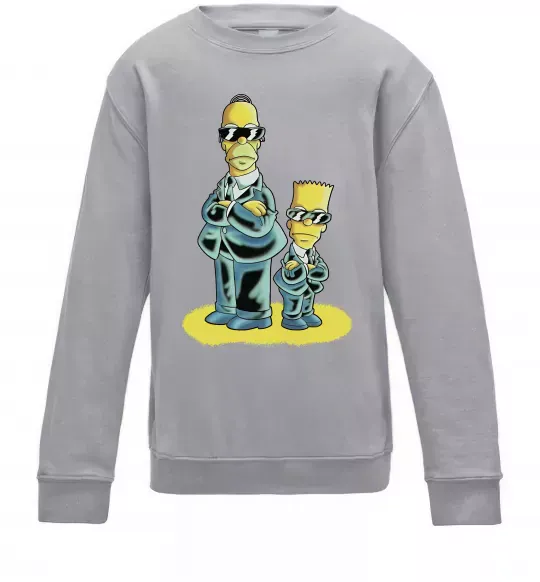 Детский Свитшот The Simpsons MiB Серый меланж фото