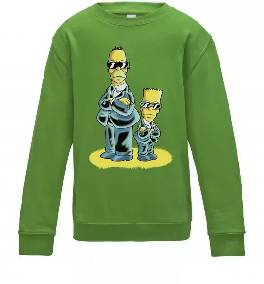 Детский Свитшот The Simpsons MiB Лаймовый фото