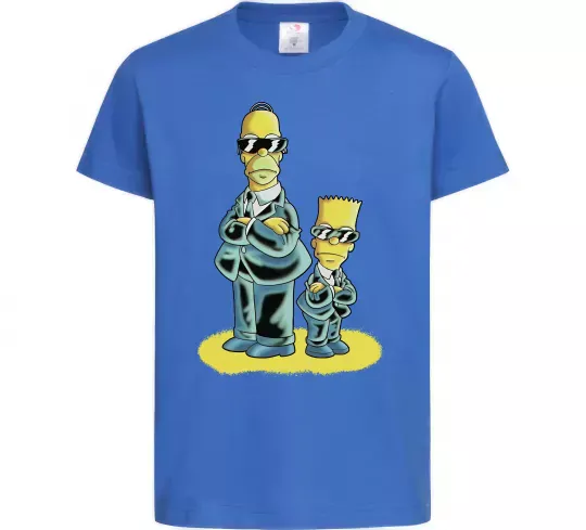 Дитяча футболка The Simpsons MiB Яскраво-синій фото