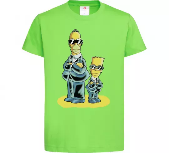 Дитяча футболка The Simpsons MiB Лаймовий фото