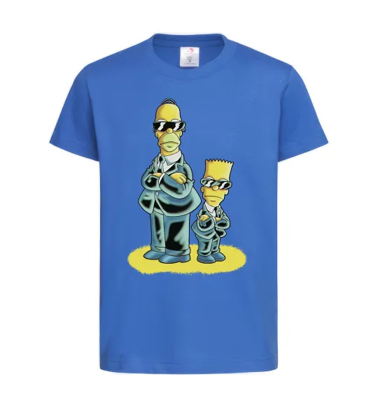 Детская футболка The Simpsons MiB Ярко-синий фото