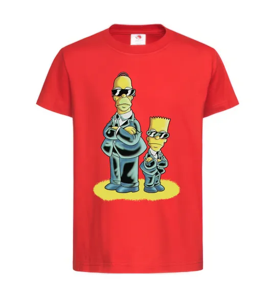 Детская футболка The Simpsons MiB Красный фото