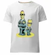 Мужская премиум футболка The Simpsons MiB Белый фото