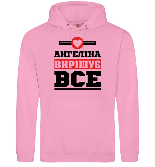 Женская толстовка (худи) Ангеліна вирішує все Розовый фото