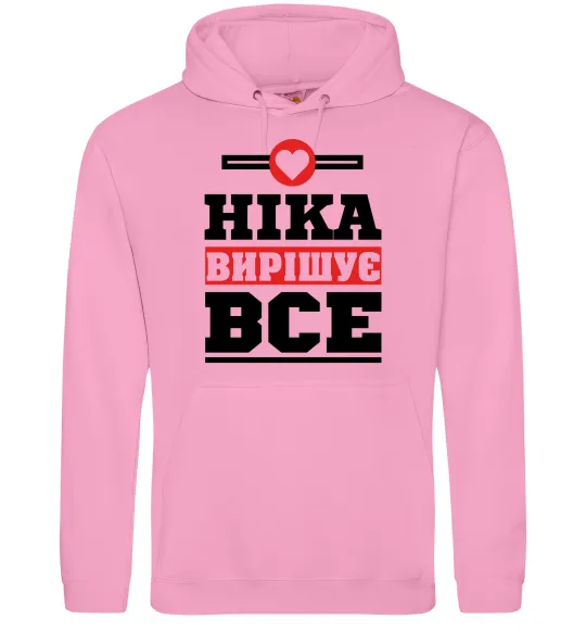 Женская толстовка (худи) Ніка вирішує все Розовый фото