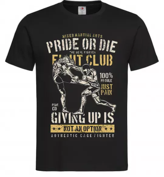Чоловіча футболка Pride Or Die Fight club, колір - чорний, розмір - L Чорний фото