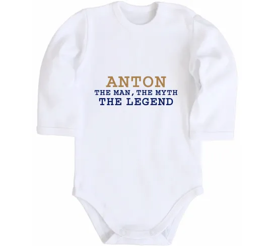 Детский боди Anton the myth the legend Белый фото