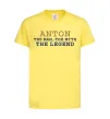 Детская футболка Anton the myth the legend Лимонный фото