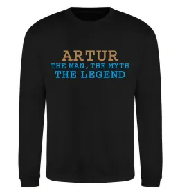 Свитшот Artur the myth the legend Черный фото