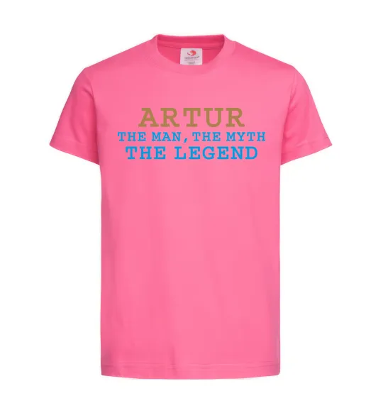 Детская футболка Artur the myth the legend Ярко-розовый фото