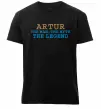 Мужская премиум футболка Artur the myth the legend Черный фото