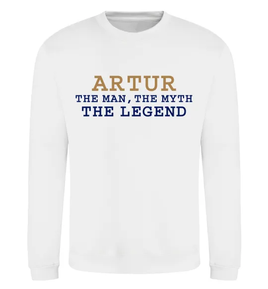 Свитшот Artur the myth the legend Белый фото
