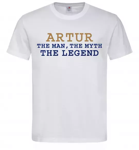 Мужская футболка Artur the myth the legend Белый фото