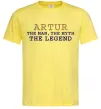 Мужская футболка Artur the myth the legend Лимонный фото