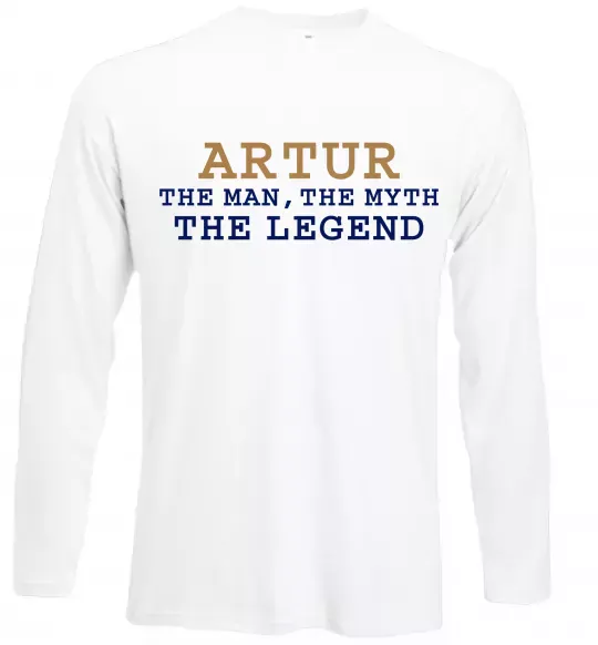 Лонгслив Artur the myth the legend Белый фото