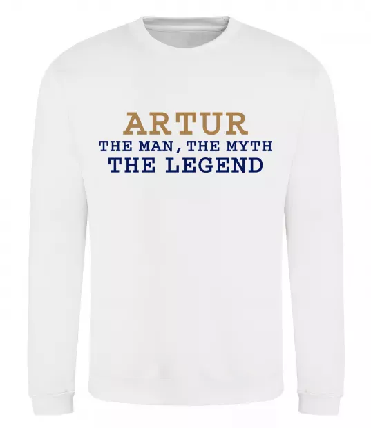 Свитшот Artur the myth the legend Белый фото