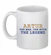 Чашка керамічна Artur the myth the legend Білий фото