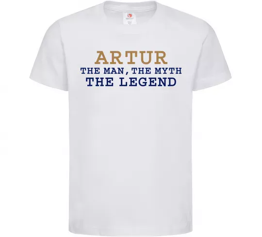 Детская футболка Artur the myth the legend Белый фото