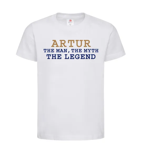 Детская футболка Artur the myth the legend Белый фото