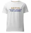Мужская премиум футболка Artur the myth the legend Белый фото