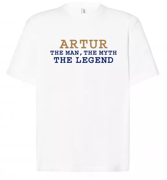 Футболка Оверсайз Artur the myth the legend Белый фото