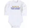 Дитячий бодік Borys the myth the legend Білий фото