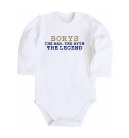 Дитячий бодік Borys the myth the legend Білий фото