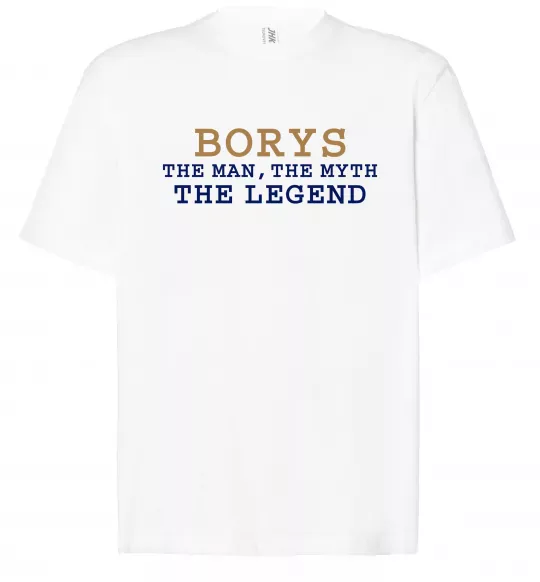 Футболка Оверсайз Borys the myth the legend Білий фото