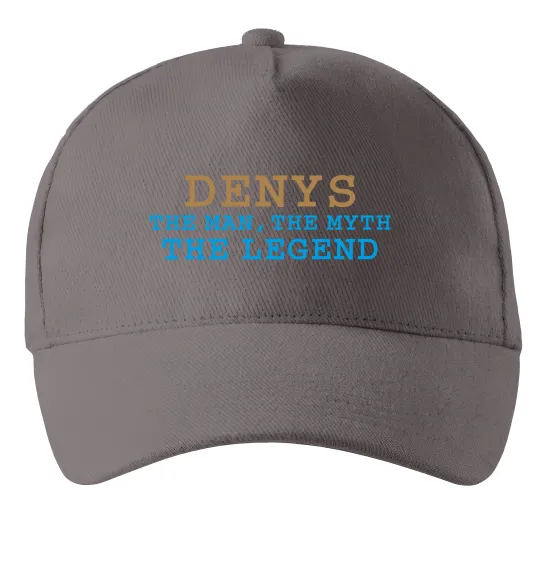 Кепка Denys the myth the legend Серый фото