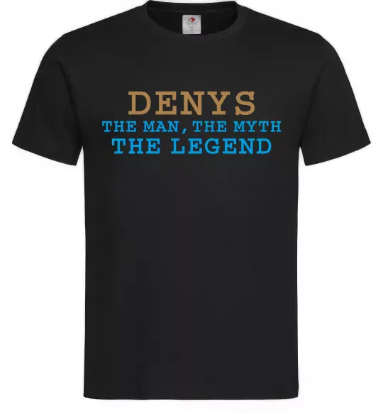 Мужская футболка Denys the myth the legend Черный фото