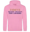 Мужская толстовка (худи) Denys the myth the legend Розовый фото