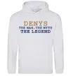 Мужская толстовка (худи) Denys the myth the legend Серый меланж фото