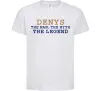 Детская футболка Denys the myth the legend Белый фото